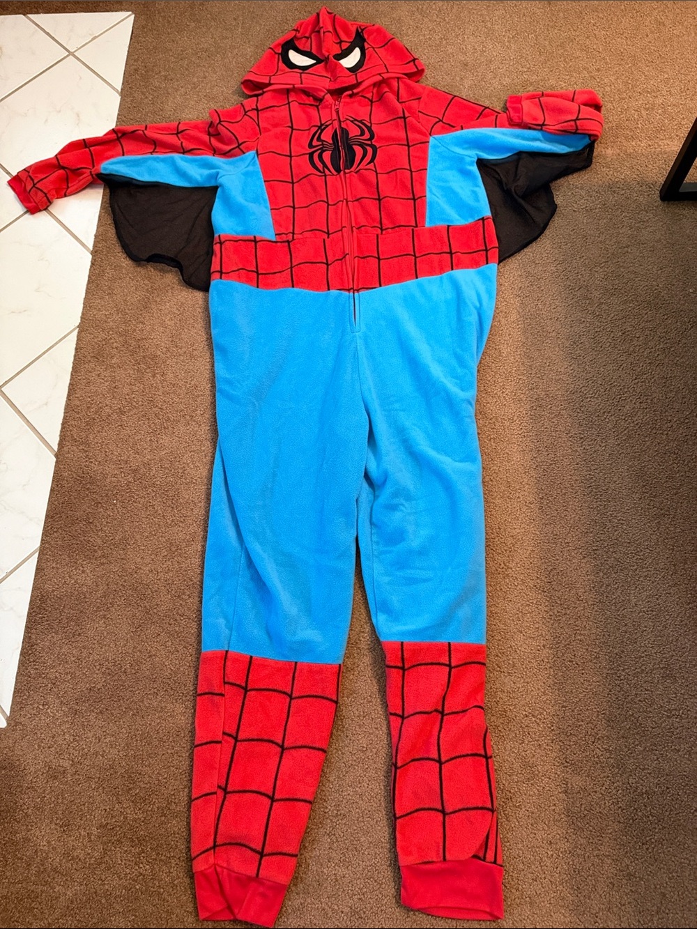 Marvel Spider-Man Fleece Onesie - Red, Blue & Black